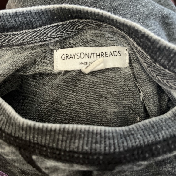 Grayson Threads Cattle Bull Head Blouse Gray Size  XS - Picture 3 of 5